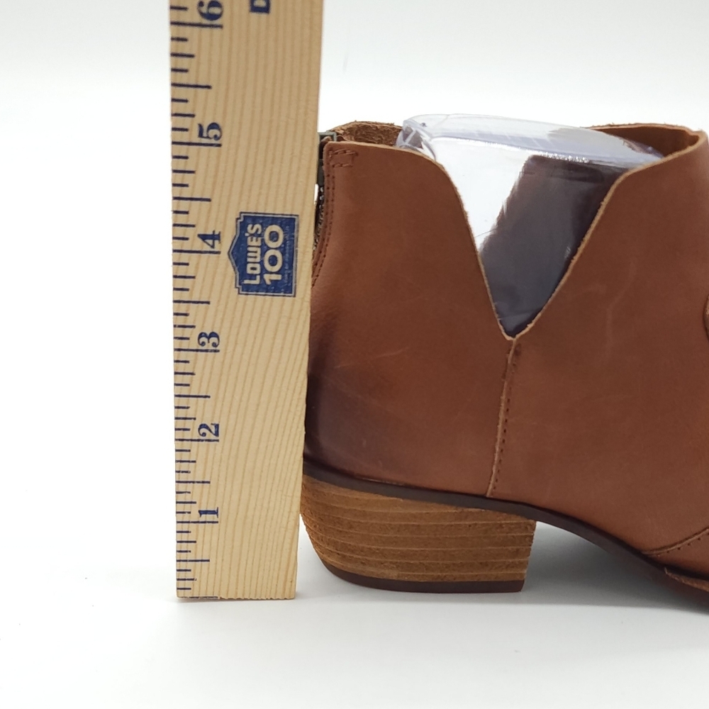 KORK-EASE Women's Skye Brown Leather Ankle Bootie Block Heel Size 6 - Picture 7 of 8